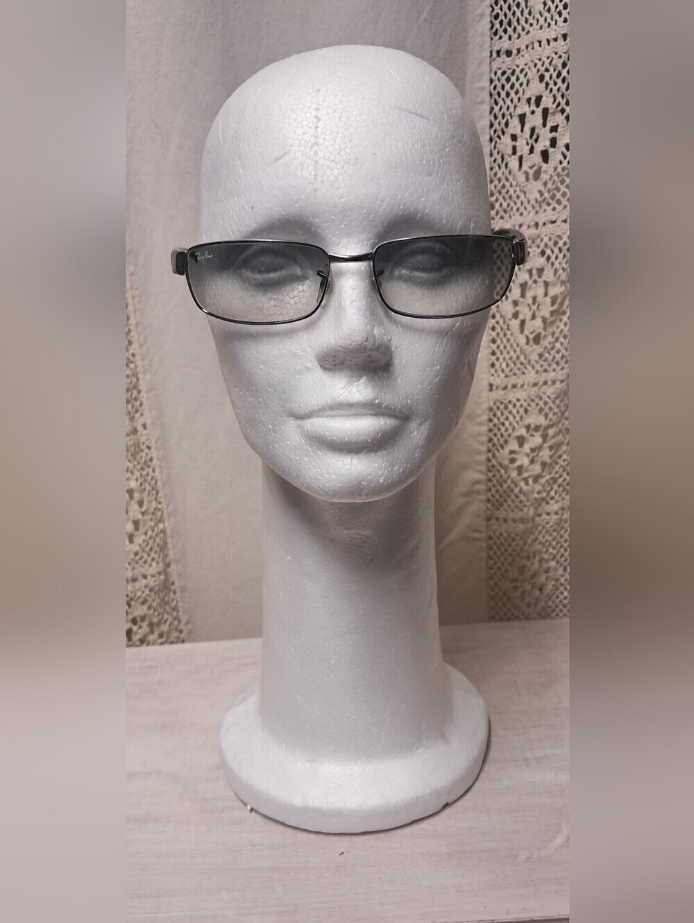 Ray-Ban Metal Rectangular Eyeglasses Frame Unisex Vintage Frames With Case RX